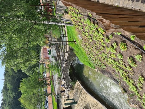 BESTWIG  NRW  GERMANY - JUNE 18  2020: Bestwig  Nrw  Germany - June 18  2020: Exciting ride on the raging river of a wild water ride