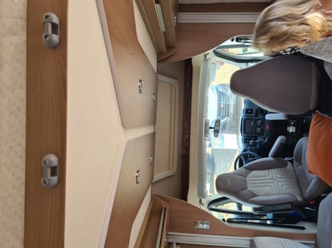 MUELHEIM RUHR  NRW  GERMANY -SEPTEMBER  13  2020: Muelheim Ruhr, Nrw, Germany-September 13, 2020:   Motorhomes and campers for sale or rent. Concept freedom, family holiday travel, vacation travel with camper.