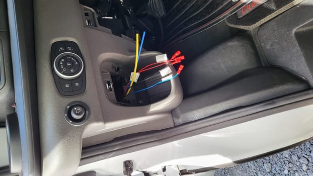VELBERT, NRW, GERMANY - June 16, 2022: Installation of an additional air suspension in a mobile home to increase the load capacity