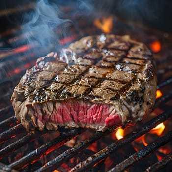 Grilled Cowboy Steak with Charred Edges: A Rustic Culinary Delight
