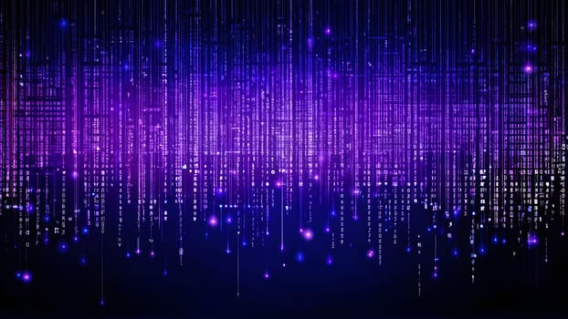 abstract animation of binary code cascading down like digital rain, representing data insights in monochromatic hues