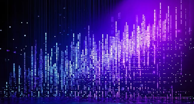 abstract animation of binary code cascading down like digital rain, representing data insights in monochromatic hues