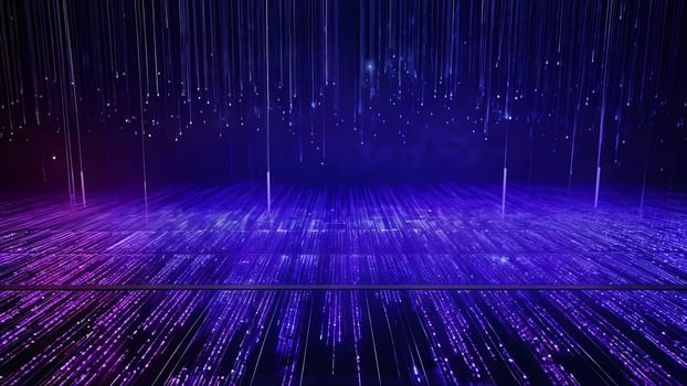 abstract animation of binary code cascading down like digital rain, representing data insights in monochromatic hues