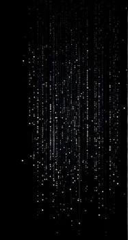 abstract animation of binary code cascading down like digital rain, representing data insights in monochromatic hues