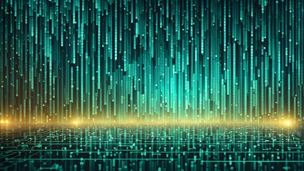 abstract animation of binary code cascading down like digital rain, representing data insights in monochromatic hues