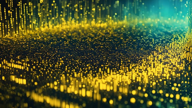 abstract animation of binary code cascading down like digital rain, representing data insights in monochromatic hues