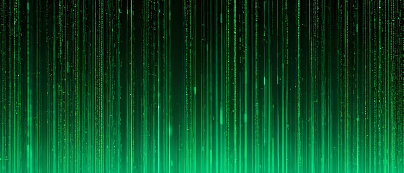 abstract animation of binary code cascading down like digital rain, representing data insights in monochromatic hues