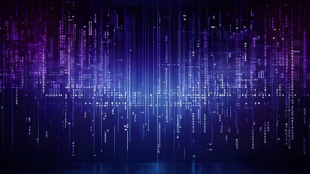 abstract animation of binary code cascading down like digital rain, representing data insights in monochromatic hues