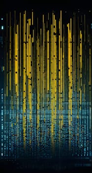 abstract animation of binary code cascading down like digital rain, representing data insights in monochromatic hues