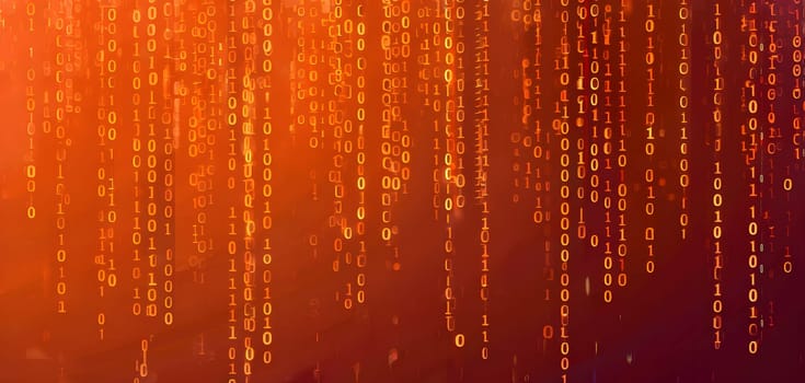 abstract animation of binary code cascading down like digital rain, representing data insights in monochromatic hues