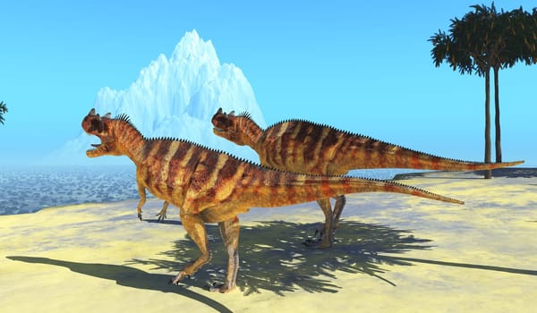 Ceratosaurus was a carnivorous theropod dinosaur that lived in the Jurassic Period of North America.