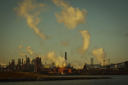 Factory full of smoke. Shooting Location: Toronto
