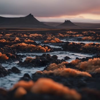 Dawn Awakens the Volcanic Majesty of Iceland