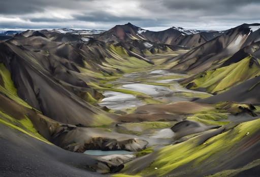 Exploring the Rugged Beauty of Iceland’s Volcanic Highlands in Landmannalaugar