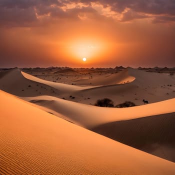 Golden Horizons: Sunset Over Namibia’s Towering Sand Dunes