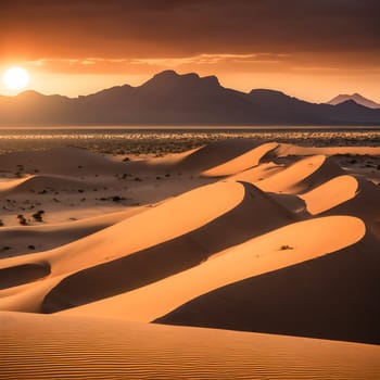 Warm Embrace: Namibia’s Sand Dunes Under the Setting Sun