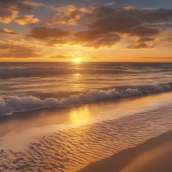 Nature's Canvas: Stunning Sunset Over the Ocean