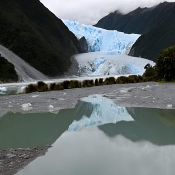 Shimmering Ice: The Spectacular Fox Glacier on South Island