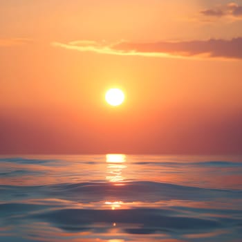 A serene sunrise over a calm ocean, symbolizing the peaceful release of the past and the embrace of new beginnings.