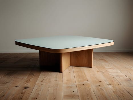 Table closeup on plain background