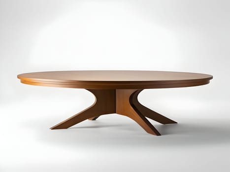 Table closeup on plain background