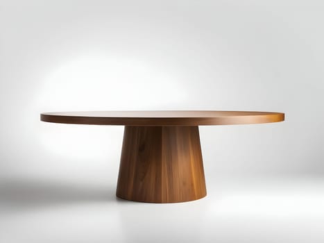 Table closeup on plain background