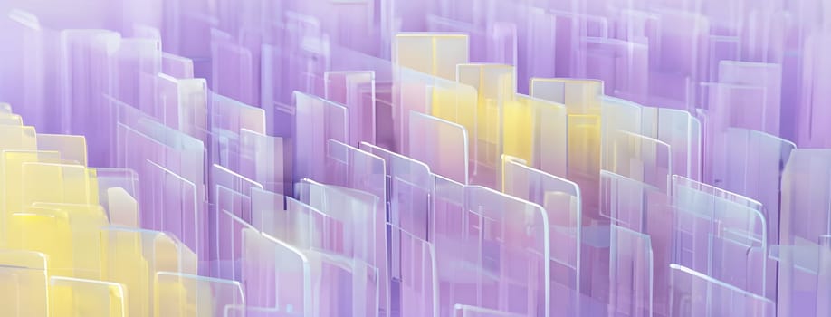 layers of translucent squares moving in a synchronized flow, resembling dynamic data visualization, AI generated