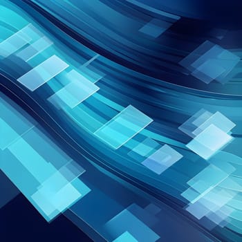 layers of translucent squares moving in a synchronized flow, resembling dynamic data visualization, AI generated