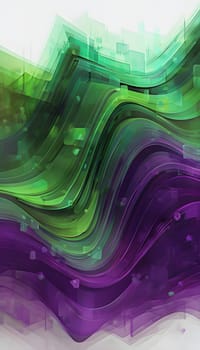 layers of translucent squares moving in a synchronized flow, resembling dynamic data visualization, AI generated