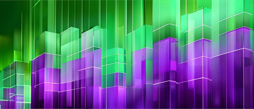 layers of translucent squares moving in a synchronized flow, resembling dynamic data visualization, AI generated