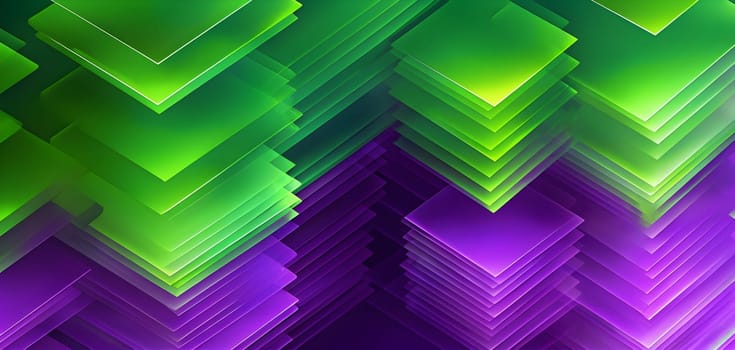 layers of translucent squares moving in a synchronized flow, resembling dynamic data visualization, AI generated
