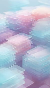 layers of translucent squares moving in a synchronized flow, resembling dynamic data visualization, AI generated