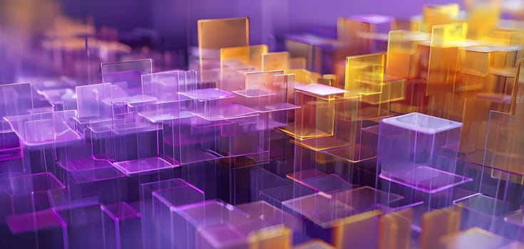 layers of translucent squares moving in a synchronized flow, resembling dynamic data visualization, AI generated