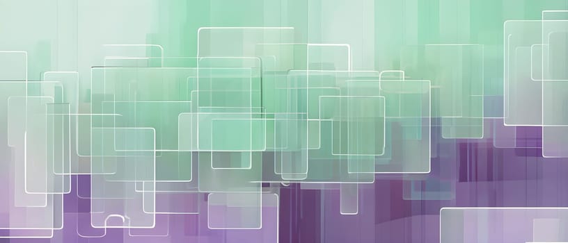 layers of translucent squares moving in a synchronized flow, resembling dynamic data visualization, AI generated