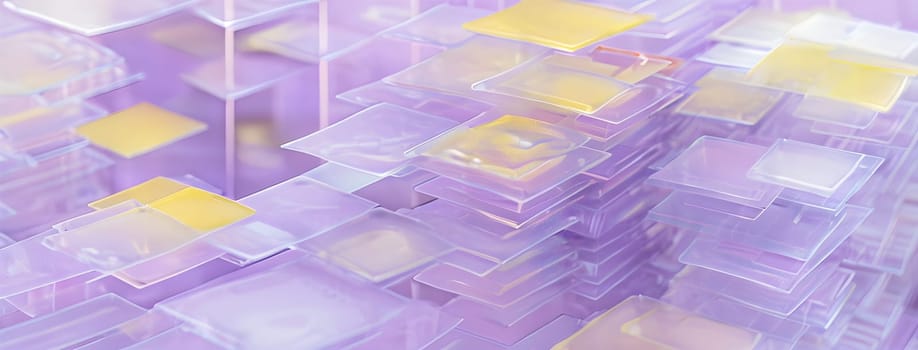 layers of translucent squares moving in a synchronized flow, resembling dynamic data visualization, AI generated