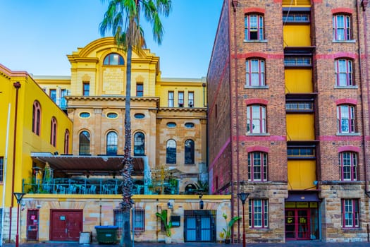 historic buildings and skyscrapers. Shooting Location: sydney, australia