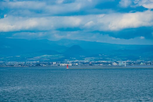 View of Tsugaru Strait. Shooting Location: Hakodate City, Hokkaido