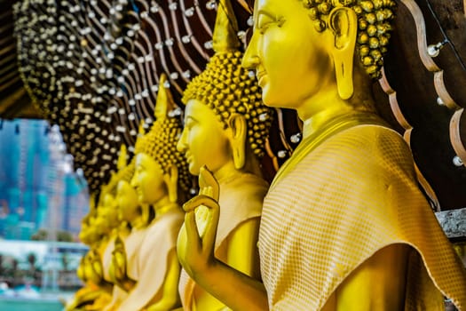 Side view of Buddha statue. Shooting Location: Thailand, Bangkok