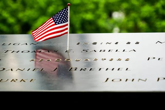 Memorial monument in silence. Shooting Location: new york, manhattan