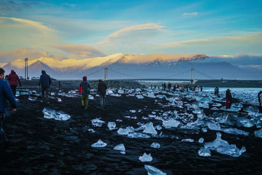 Jökulsárlón glacial lake of glacier (Iceland). Shooting Location: Iceland