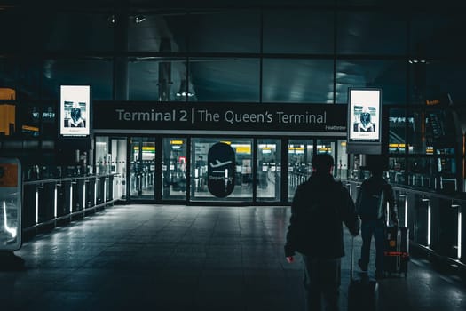 Terminal 2 departure gate. Shooting Location: UK, London