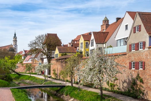 Cityscape of Donauwörth at he river Wörnitz