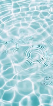 Ripples in clear blue water with abstract circular patterns, suitable as calming SPA background, AI generated