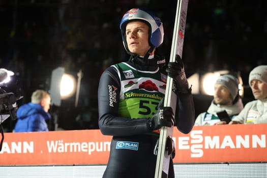 Andreas Wellinger (SC Ruhpolding) at the FIS Ski Jumping World Cup Individual Men in Neustadt