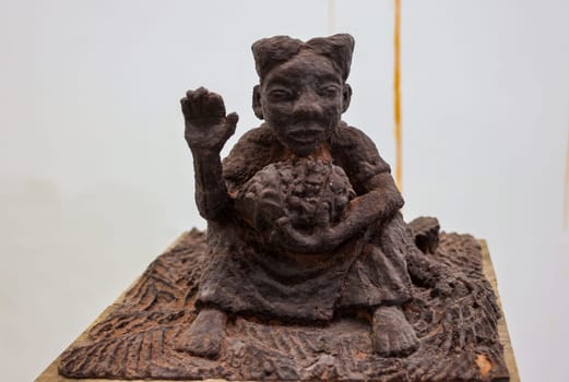 Venice, Italy - May 7 2024: 60th Art Biennale in Venice. The Dutch Pavilion - The International Celebration of Blasphemy and The Sacred by Cercle d’Art des Travailleurs de Plantation Congolaise. CATPC