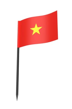 Toothpick with Vietnamese flag isolated on a white background