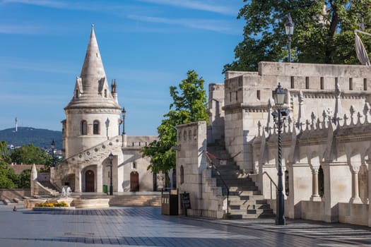 The historic Fisherman's Bastion in Budapest Hungary