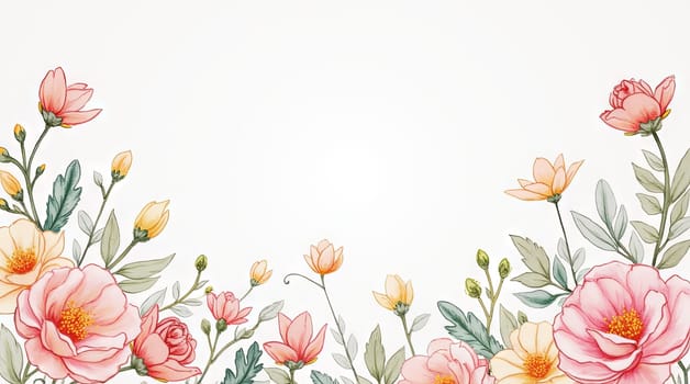 A Stunning Invitation Design Featuring Floral Art And Elegance
