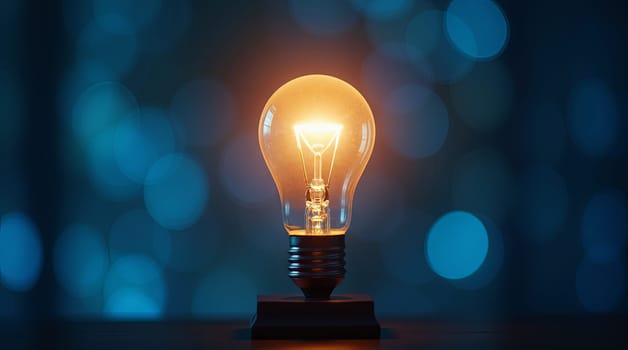 Glowing Light Bulb As A Business Idea Concept
