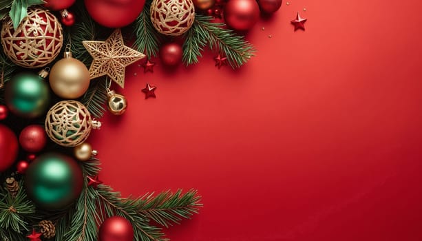 Red And Gold Festive Holiday Background Copy Space Sales Background